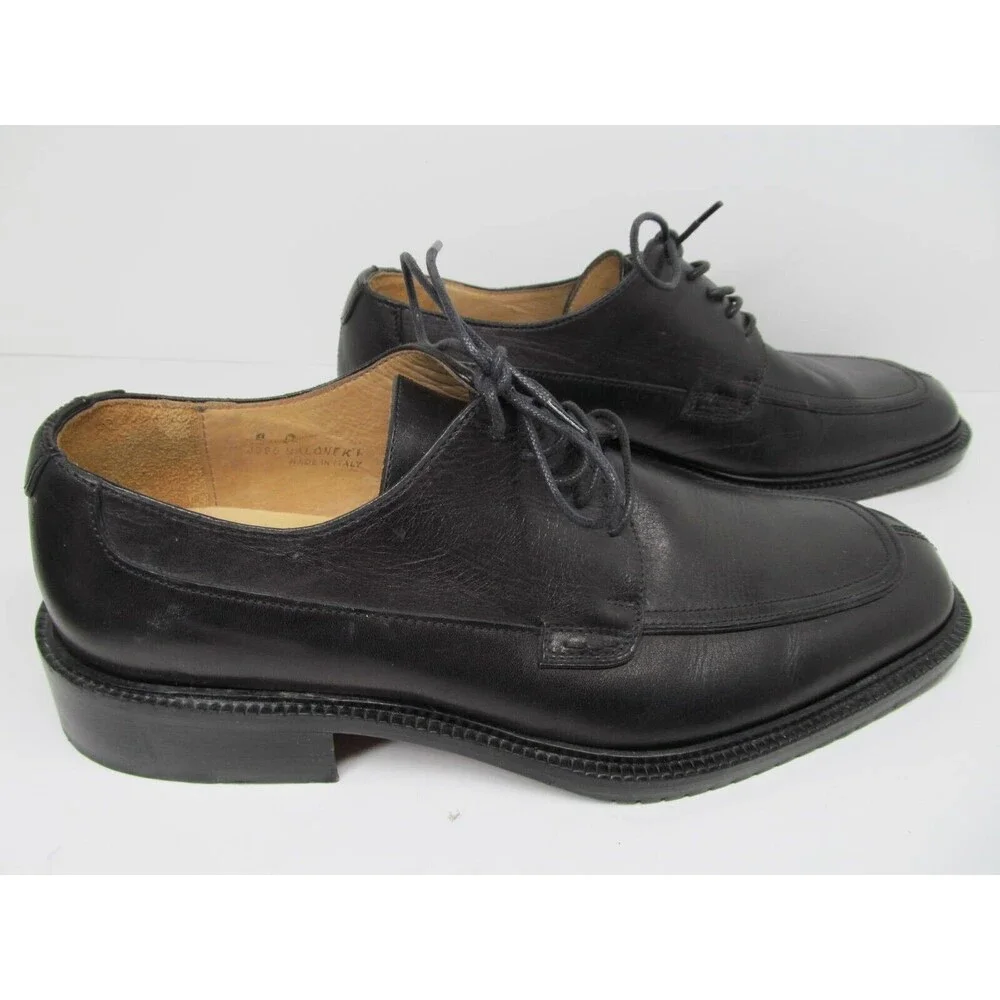 Coach Malone Mens Black Leather Split Toe Derbys Size US 8 D Made In Italy